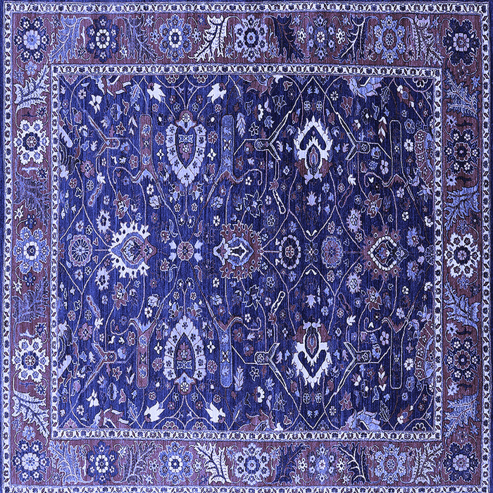 Square Oriental Blue Industrial Rug, urb1799blu