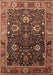 Machine Washable Oriental Brown Industrial Rug, wshurb1799brn