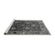 Sideview of Machine Washable Oriental Gray Industrial Rug, wshurb1799gry