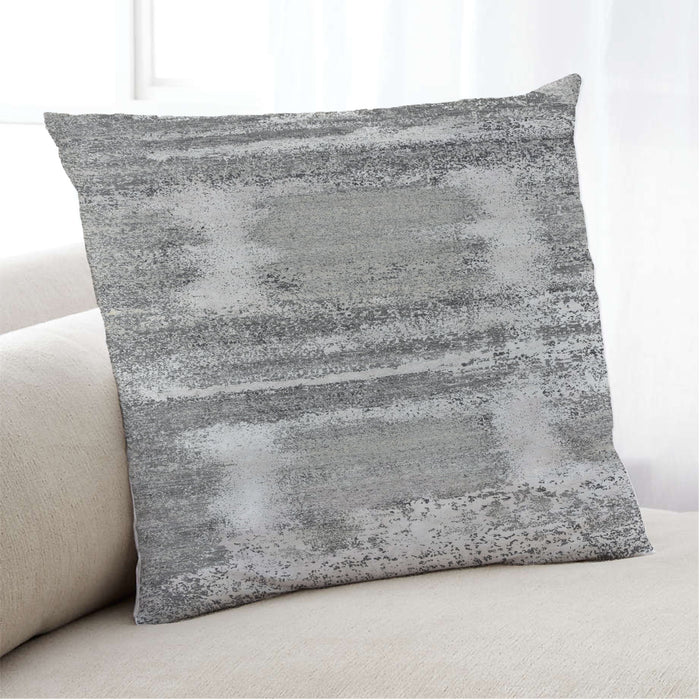 Lifestyle Image of Mid-Century Modern Urban Square Gray Throw Pillow, 18 inch by 18 inch, pwurb17