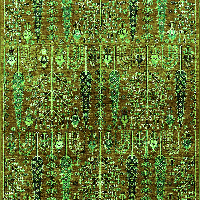 Machine Washable Oriental Green Industrial Area Rugs, wshurb1800grn