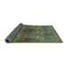 Sideview of Oriental Turquoise Industrial Rug, urb1800turq