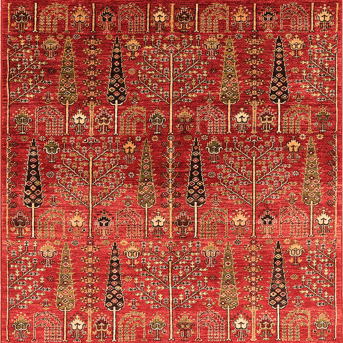 Square Oriental Orange Industrial Rug, urb1800org