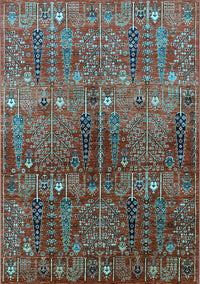 Oriental Light Blue Industrial Rug, urb1800lblu