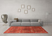 Machine Washable Oriental Orange Industrial Area Rugs in a Living Room, wshurb1800org