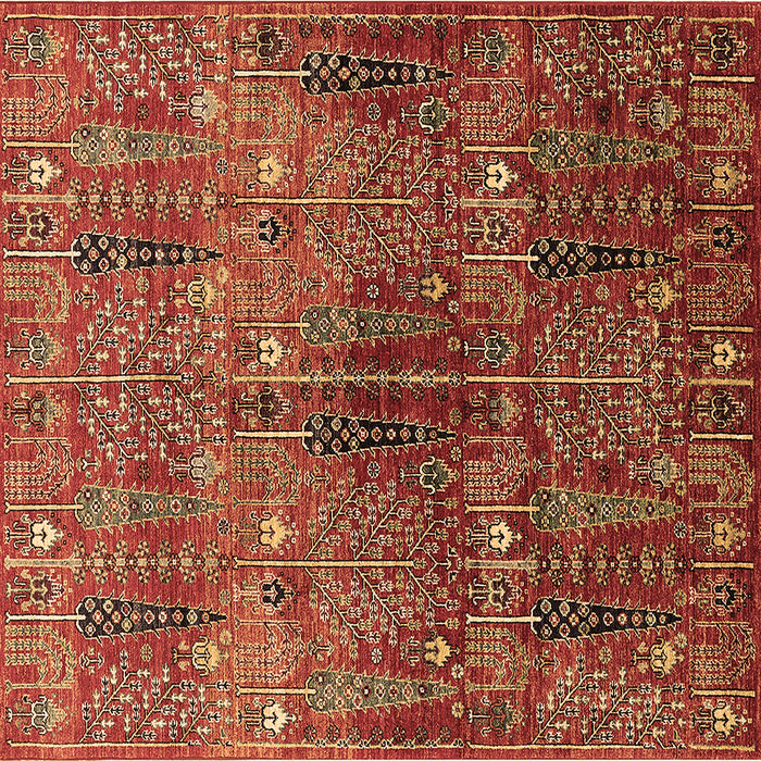 Square Oriental Brown Industrial Rug, urb1800brn