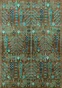 Oriental Turquoise Industrial Rug, urb1800turq