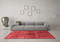 Machine Washable Oriental Red Industrial Rug, wshurb1800red