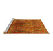 Sideview of Machine Washable Oriental Yellow Industrial Rug, wshurb1800yw