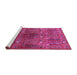 Sideview of Machine Washable Oriental Pink Industrial Rug, wshurb1800pnk