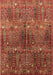 Machine Washable Oriental Brown Industrial Rug, wshurb1800brn