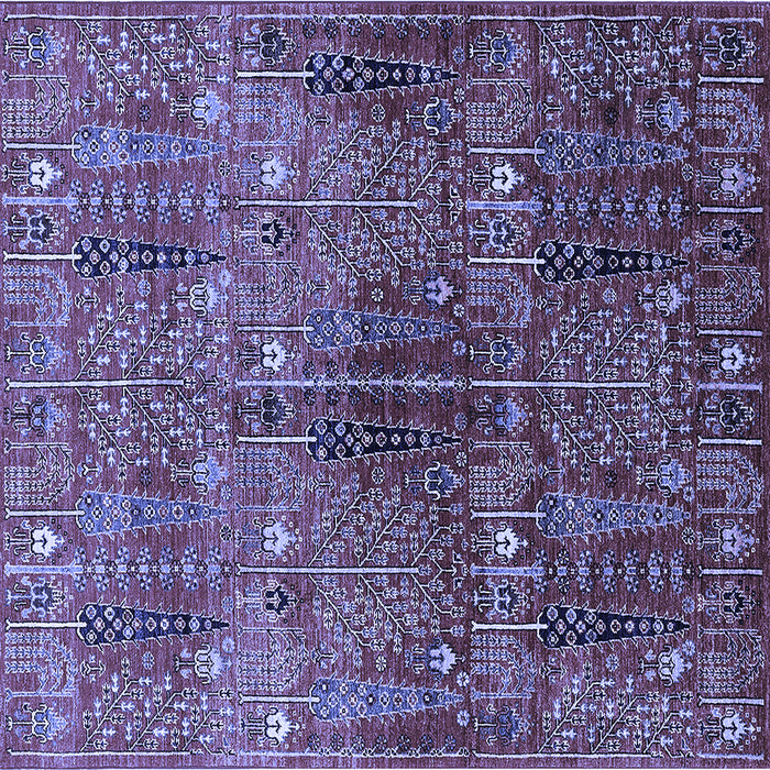 Square Oriental Blue Industrial Rug, urb1800blu