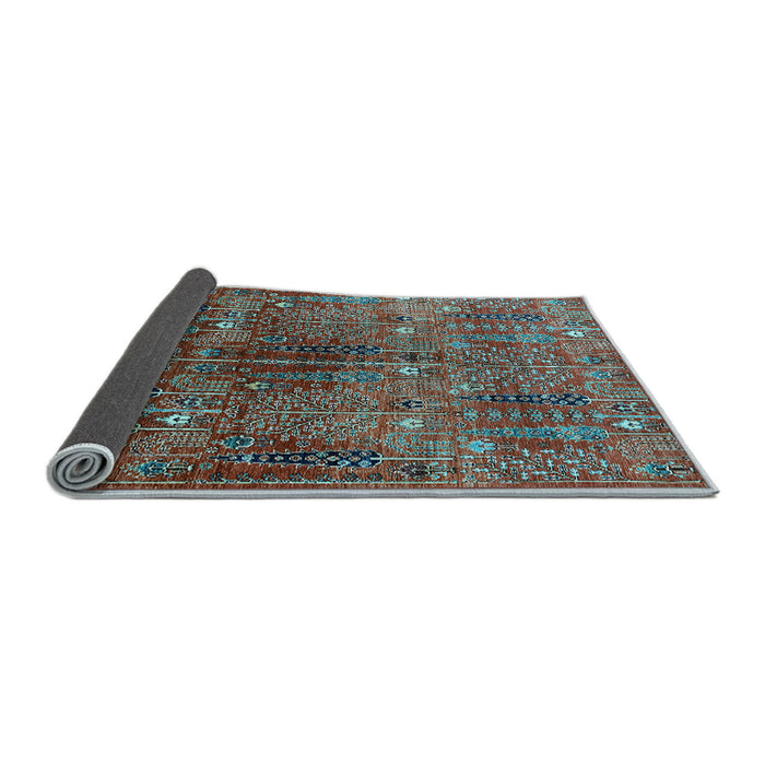 Sideview of Oriental Light Blue Industrial Rug, urb1800lblu