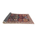 Sideview of Mid-Century Modern Deep Red Oriental Rug, urb1801