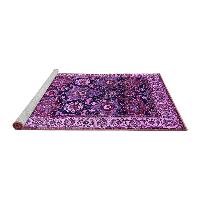 Sideview of Machine Washable Oriental Purple Industrial Area Rugs, wshurb1801pur