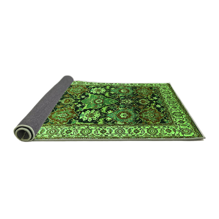 Sideview of Oriental Green Industrial Rug, urb1801grn