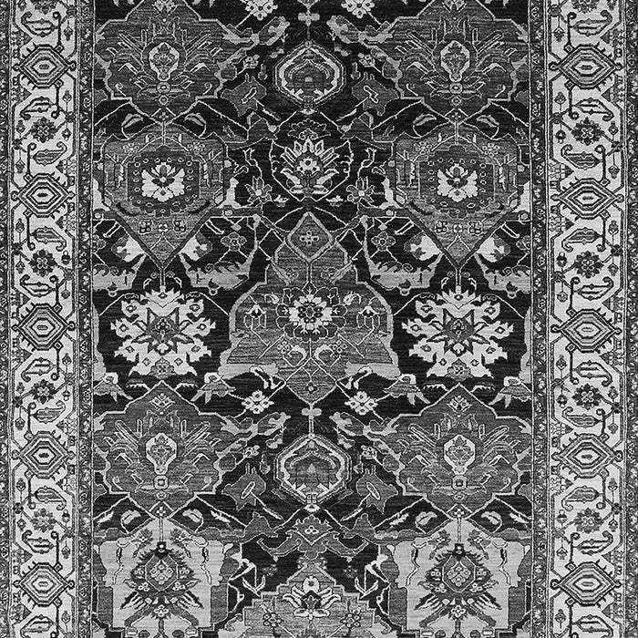 Machine Washable Oriental Gray Industrial Rug, wshurb1801gry