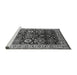 Sideview of Machine Washable Oriental Gray Industrial Rug, wshurb1801gry