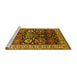 Sideview of Machine Washable Oriental Yellow Industrial Rug, wshurb1801yw