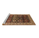 Sideview of Machine Washable Oriental Brown Industrial Rug, wshurb1801brn