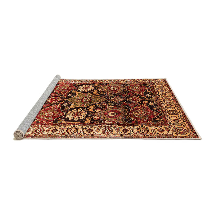 Sideview of Machine Washable Oriental Orange Industrial Area Rugs, wshurb1801org