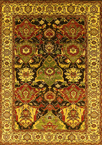 Oriental Yellow Industrial Rug, urb1801yw