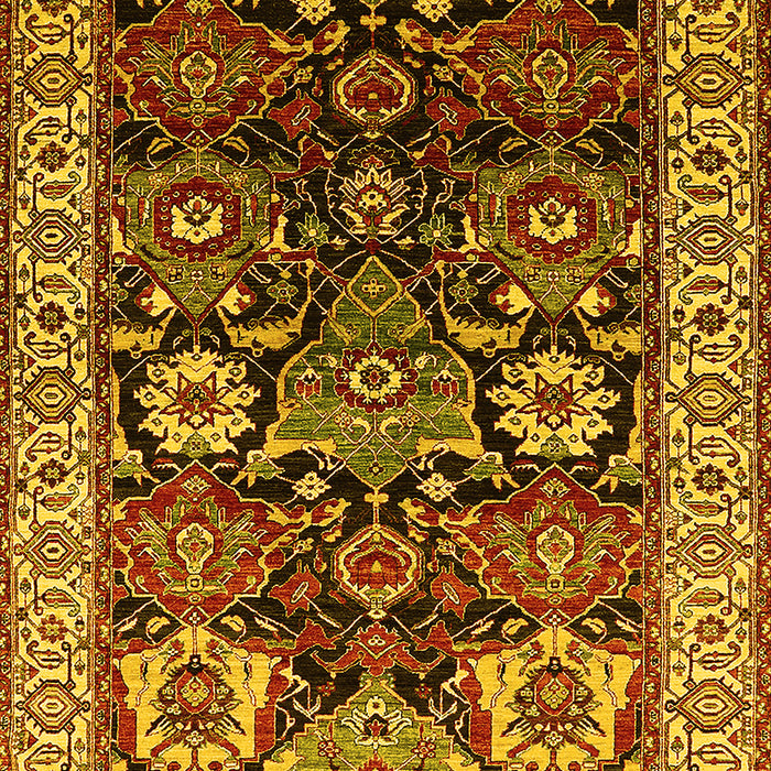 Oriental Yellow Industrial Rug, urb1801yw