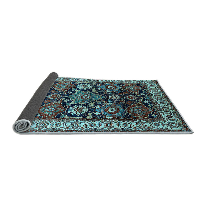 Sideview of Oriental Light Blue Industrial Rug, urb1801lblu