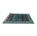 Sideview of Machine Washable Oriental Light Blue Industrial Rug, wshurb1801lblu