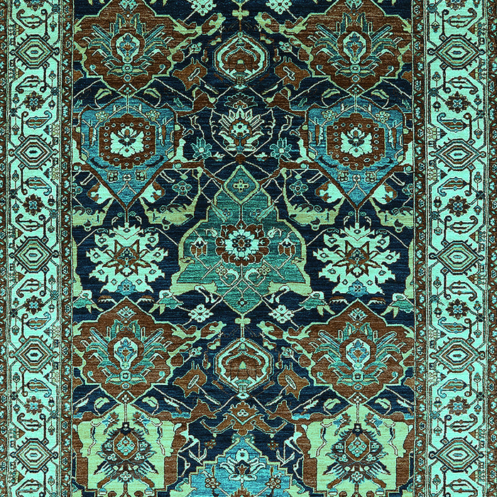 Oriental Turquoise Industrial Rug, urb1801turq