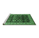 Sideview of Machine Washable Oriental Emerald Green Industrial Area Rugs, wshurb1801emgrn