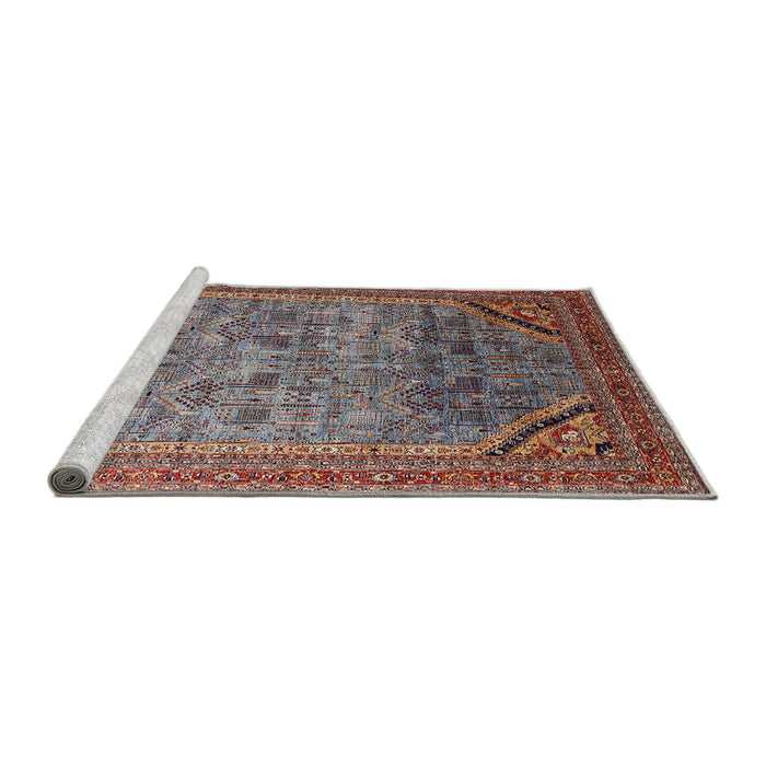 Sideview of Machine Washable Industrial Modern Rosy Brown Pink Rug, wshurb1802