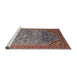 Sideview of Machine Washable Industrial Modern Rosy Brown Pink Rug, wshurb1802