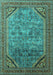 Oriental Turquoise Industrial Rug, urb1802turq