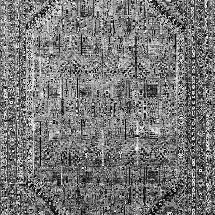 Machine Washable Oriental Gray Industrial Rug, wshurb1802gry