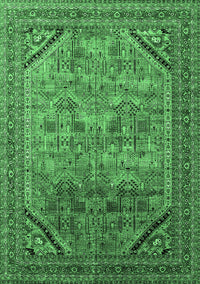 Oriental Emerald Green Industrial Rug, urb1802emgrn