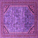 Square Oriental Purple Industrial Rug, urb1802pur