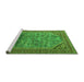 Sideview of Machine Washable Oriental Green Industrial Area Rugs, wshurb1802grn