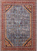 Mid-Century Modern Rosy Brown Pink Oriental Rug, urb1802