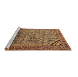 Sideview of Machine Washable Oriental Brown Industrial Rug, wshurb1802brn