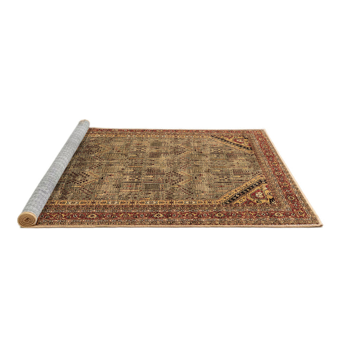 Sideview of Machine Washable Oriental Brown Industrial Rug, wshurb1802brn