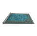 Sideview of Machine Washable Oriental Light Blue Industrial Rug, wshurb1802lblu