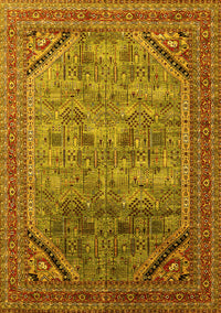 Oriental Yellow Industrial Rug, urb1802yw