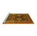 Sideview of Machine Washable Oriental Yellow Industrial Rug, wshurb1803yw