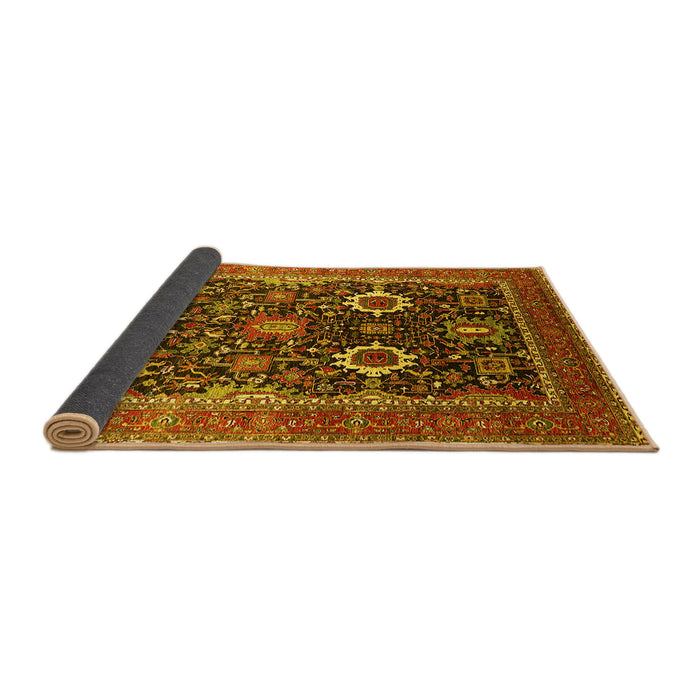 Sideview of Oriental Yellow Industrial Rug, urb1803yw