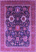 Machine Washable Oriental Purple Industrial Area Rugs, wshurb1803pur