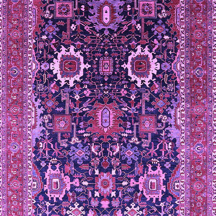 Machine Washable Oriental Purple Industrial Area Rugs, wshurb1803pur