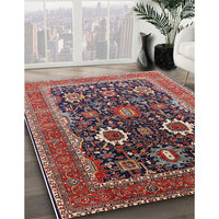 Mid-Century Modern Pink Oriental Rug, urb1803