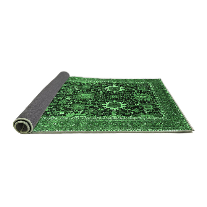 Sideview of Oriental Emerald Green Industrial Rug, urb1803emgrn