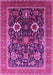 Machine Washable Oriental Pink Industrial Rug, wshurb1803pnk